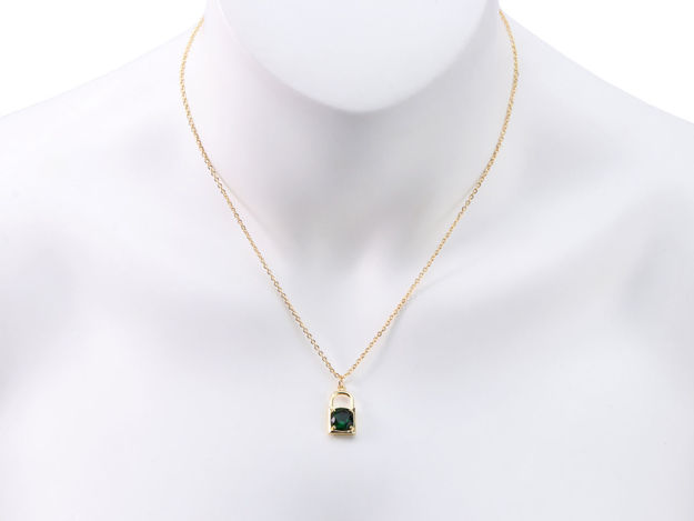 Picture of Hilda Necklace - Dark Green Stone