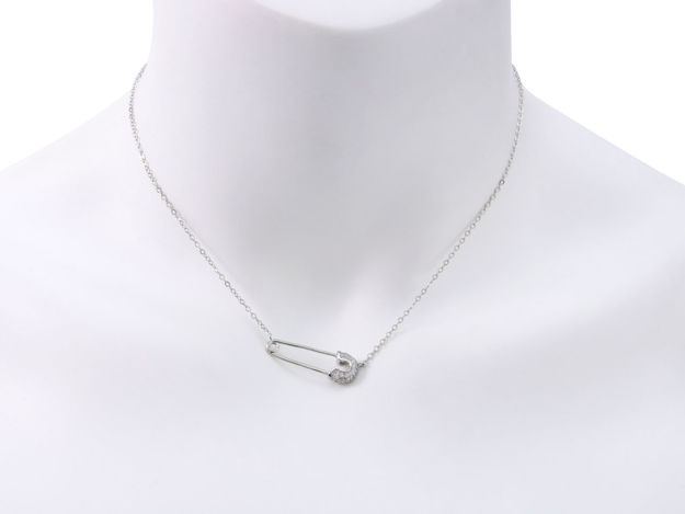 Picture of Jade Silver Pin Necklace