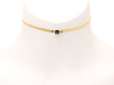 Picture of MIA Herringbone Choker - Navy Blue Stone