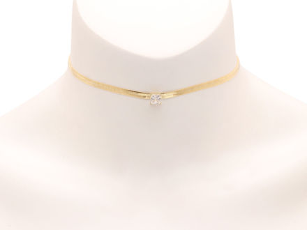 Picture of MIA Herringbone Choker - Clear Stone