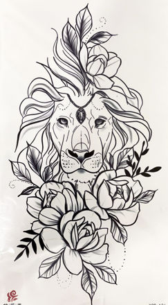 Picture of Temporary tattoo Lion