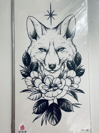 Picture of Fox temporary tattoo