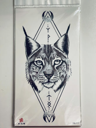 Picture of Lion cat temporary tattoo