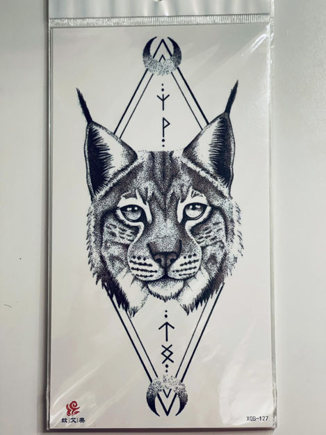 Picture of Lion cat temporary tattoo