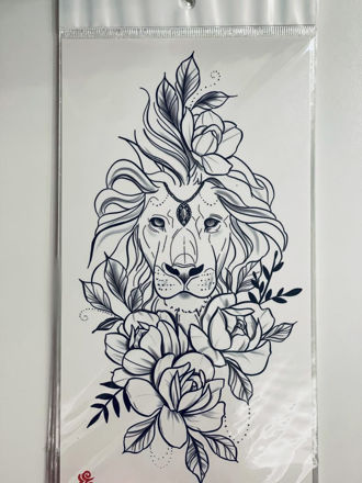Picture of Lion temporary tattoo