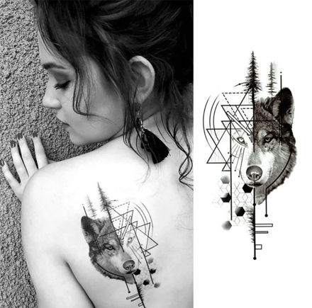 Picture of Wolf temporary tattoo