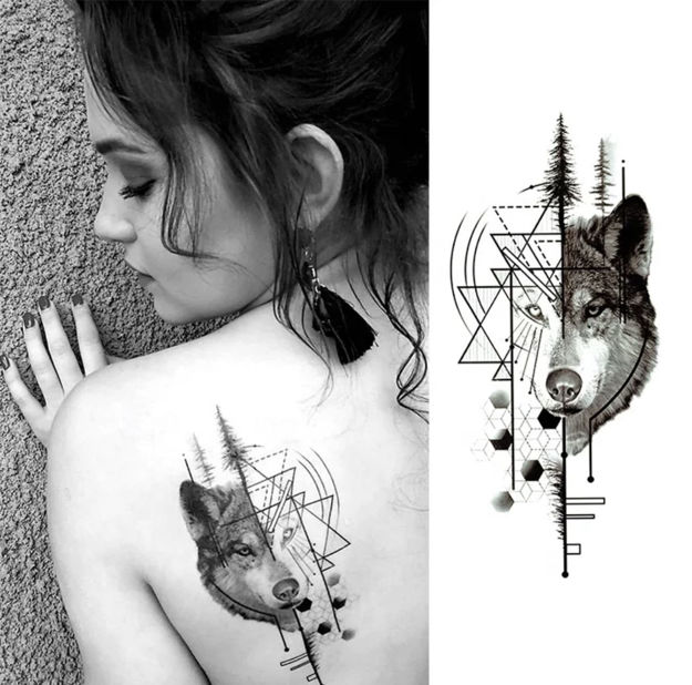 Picture of Wolf temporary tattoo